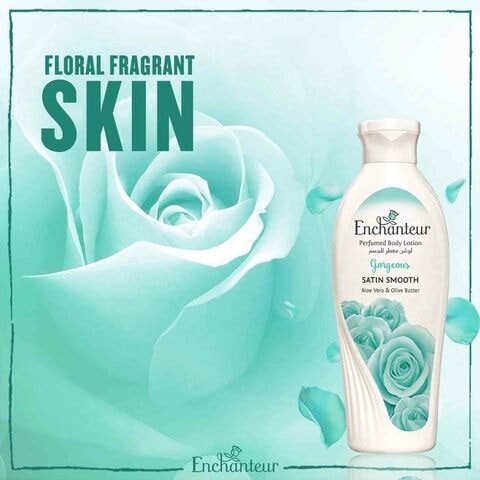 Enchanteur Satin Smooth Aloe Vera And Olive Butter Body Lotion White 500ml