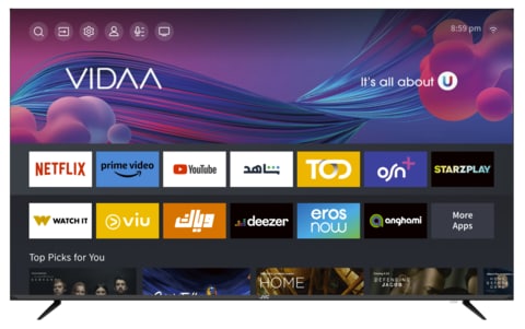 JVC 70 Inch, 4K UHD, Smart TV, LT-70N7105V (Edgeless, Powered By VIDAA, Dolby Audio, VIDAA Voice Remote , Bluetooth , DVBT2/S2)