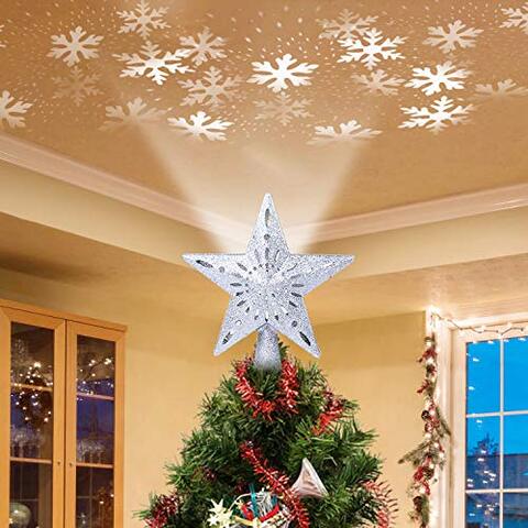 Silver on sale tree topper