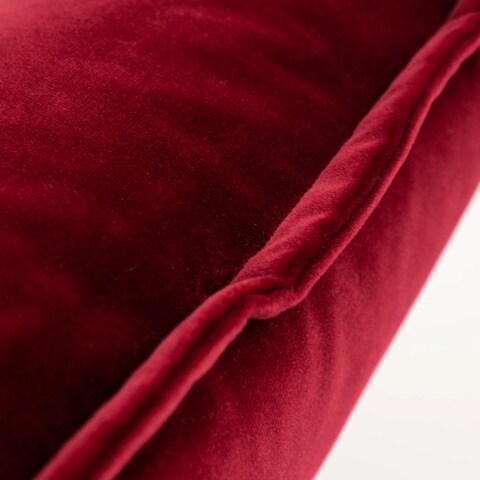 Red best sale velvet cushion