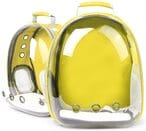 Buy Generic Nyganmelloz Pet Carrier Backpack, Cats And Puppies Cat Breathable Bag Pet Portable Carrier Bag Outdoor Travel Backpack For Cat And Dog Transparent Space (Yellow) in UAE