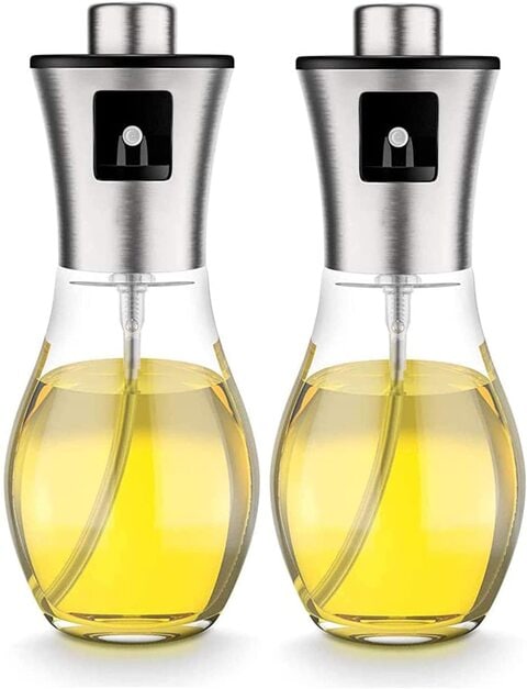 Milukon Oil bottle Sprayers,200ml Olive Oil Sprayer, Oil Sprayer for  Cooking, BBQ, Oil Sprayer, for Kitchen, BBQ, Baking（Black）