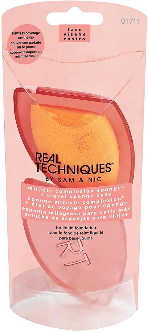 اشتري Real Techniques Miracle Complexion Sponge With Travel Sponge Case في الامارات