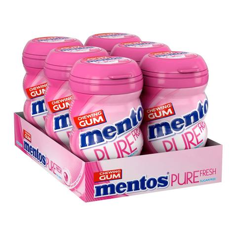 Buy Mentos Pure Fresh Chewing Gum Green Tea Extracts 87.5g in Saudi Arabia
