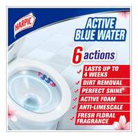 Harpic Active Blue Water Floral Burst Toilet Rim Block 35g Pack of 2