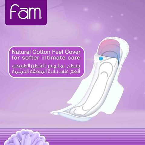 Fam Maxi Sanitary Pad Folded With Wings Night 8 Pads