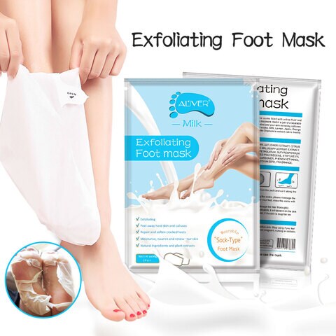 5-Piece Milk Exfoliating-Peeling Foot Masks
