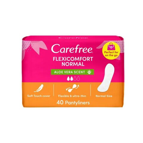 Carefree Panty Liners Flexi Comfort Aloe Pack of 40