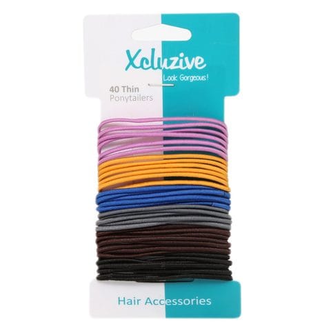 Xcluzive Hair Pony Tailers Multicolour 40 PCS