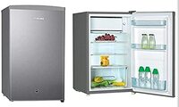 Nikai 130L Gross &amp;amp; 90L Net Capacity Mini Bar Single Door Refrigerator, Dark Silver, NRF130SS, 1-Year Warranty (Installation Not Included)