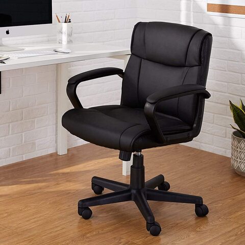 Small leather 2024 office chair