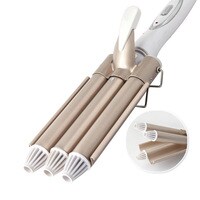 KEMEI-KEMEI Hair Curling Iron 3 Pipes Hair Curler Egg Roll Curls Hair Styling Tools Curling Iron DIY Curly Hair Styling Tools