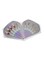 طقم مكون من 10 فرش بتصميم كريستال مع حقيبة مستحضرات تجميل فضي لامع  - 10-Piece Crystal Brush Set With Cosmetic Bag Metallic Silver
