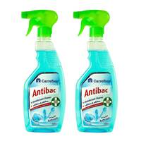Carrefour Antibac Bathroom Disinfectant Cleaner Green 500ml Pack of 2