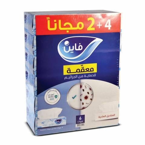 Buy Fine facial tissue 86 x 4 + 2 free in Saudi Arabia