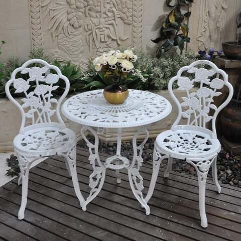 Cast aluminium on sale garden furniture