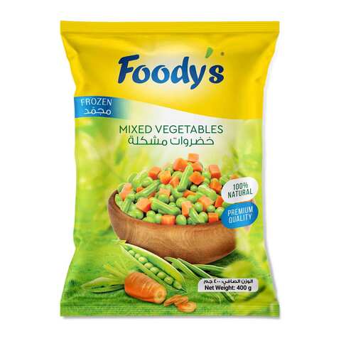 Buy Foodys Frozen Mixed Vegetables 400g in Saudi Arabia