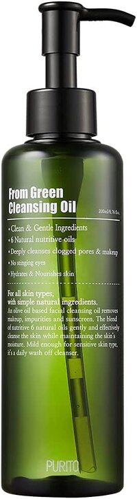 Purito From Green Cleansing Oil 6.76 Fl.Oz / 200ml, Makeup Remover, Facial Cleanser, Light Cleansing Oil, Oil Cleanser, Ewg