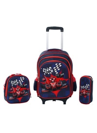 ParaJohn School Rolling Backpack All In One Set Of 3, School Bag Set With Pencil Case,Lunch Bag For Boys And Girls, Back To School Essential, Trolley Bag For School