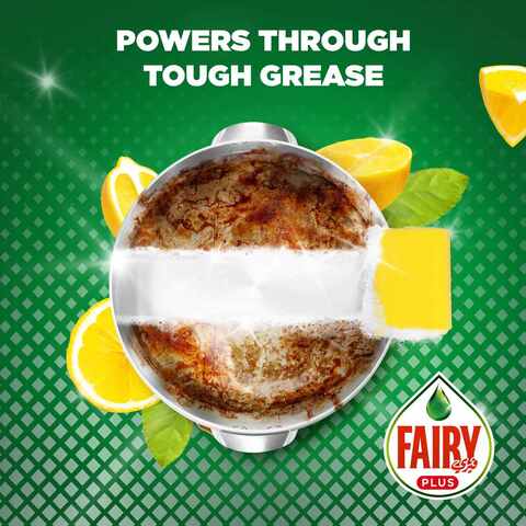 Fairy Plus Lemon Dishwashing Liquid Soap with alternative power to bleach 600ml