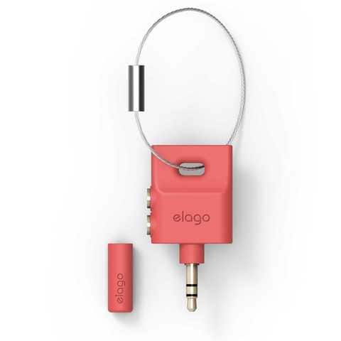 Elago - Keyring Headphone Splitter - Italian Rose