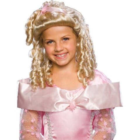 Child deals blonde wig