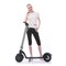 Edragonmall, Hx X7 Folding E-Scooter Electric Scooter 8.5 Inch 500W Adult Electric Motor Foldable Electric Kick Scooter, Silver