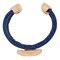 TANOS - Imitation Stingray Blue Bangle Skull Gold Plated W/ Swarovski