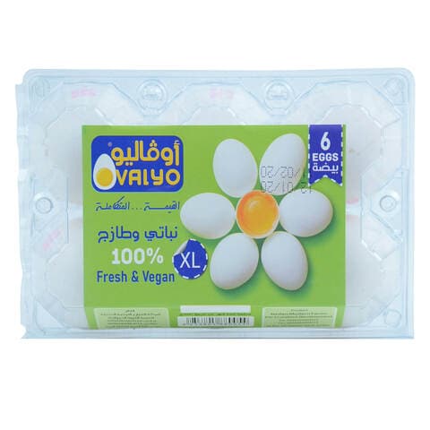 O Valyo Eggs X Large Plastic 6 Pieces