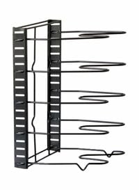 5-Tier Pot Rack Organizer Storage black 38x21x4centimeter