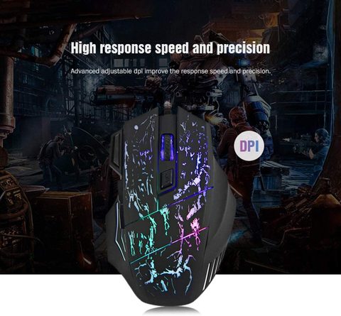 3200DPI 7 Buttons LED USB Wired Gaming Mouse Compatible with Computer and Laptop