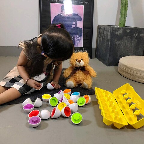 Generic-Children Educational Toys Egg Matching Pairing Wisdom rt Egg Capsule Color Shape Recognize Blocks
