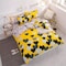 DEALS FOR LESS  - Single Size, Duvet Cover , Bedding Set of 4 Pieces, Yellow Hearts Design
