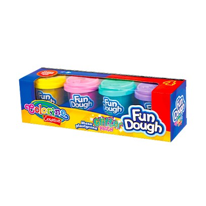 Colorino Fun Dough Glitter Pastel 4 Pieces