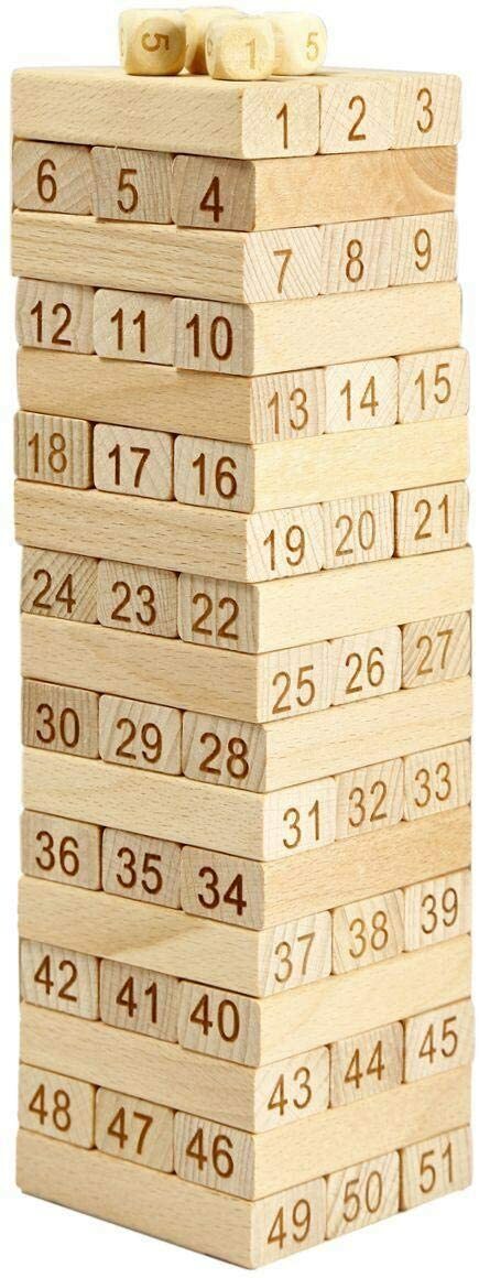 برج خشبي 51 قطعة الخشب الدومينو Jenga اللبنات لعبة مسلية الاطفال هدية