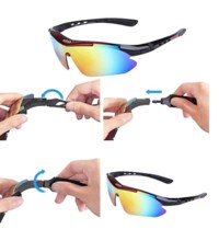 Mens Sunglasses Sports Cycling Sunglasses Color Changing Polarized Sunglasses UV Protection for Cycling Climbing Sports Driving with Bag