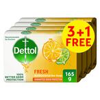 Buy Dettol Fresh Anti-Bacterial Bathing Soap Bar for effective Germ Protection  Personal Hygiene, Protects against 100 illness causing germs, Citrus  Orange Blossom Fragrance, 165g, Pack of 4 in Saudi Arabia