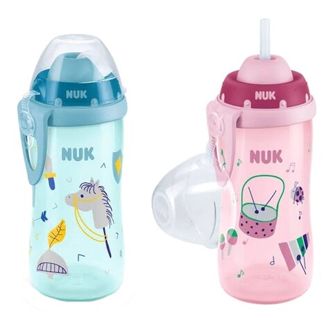 Nuk Malta - The NUK First Choice Flexi Cup! 💜 - 12m+ - Soft Straw Cup -  Convenient carrying clip for on-the-go - 300ml