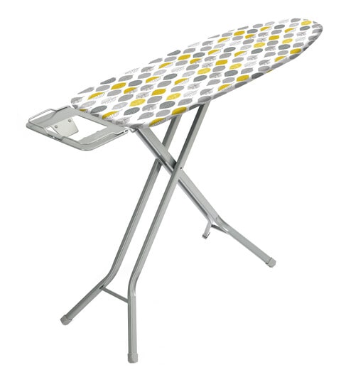 Iron Board Crystal- Multicolour   Ironing Board   Ironing Table with Iron Holder   Foldable &amp; Adjustable 122x35cm