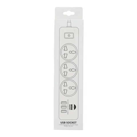 WBM Smart Multi Plug Outlet, White