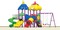 Rainbow Toys, Playground 9 In 1Set With Swing, Slides, Monkey Bar, Tunnel &amp; Tube Slide Play Toys Set For Kids Activity Rainbow Toys 12010 Outdoor Playground 600&times;500&times;340cm