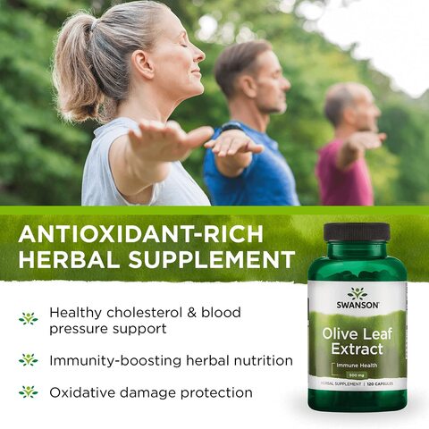 Swanson Herbs Olive Leaf Extract 500Mg, 120 Capsules