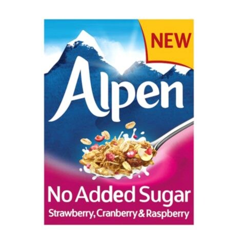 Alpen No Added Sugar Strawberry Cranberry And Raspberry Flavoured ...