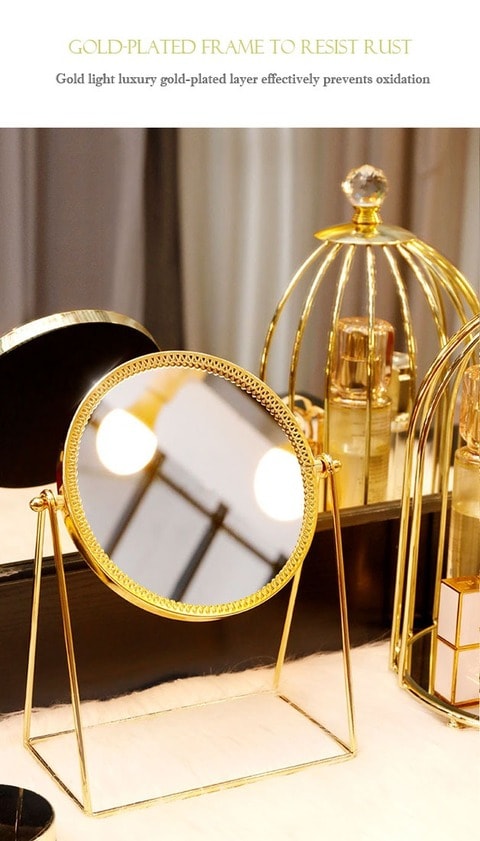 Vanity deals mirror gold