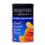 اشتري رقائق البطاطس المطبوخة يدوياً بملح البحر والفلفل الأسود من هانترز 150 جرام في الامارات