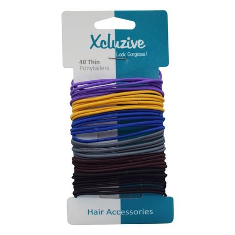 Xcluzive Thin Hair Ponytails Multicolour 40 PCS
