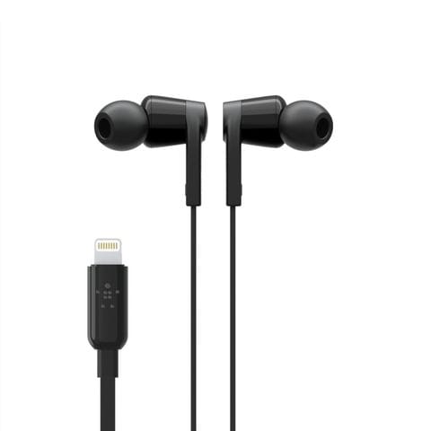 Belkin ROCKSTAR&amp;trade Headphones with Lightning Connector, Black