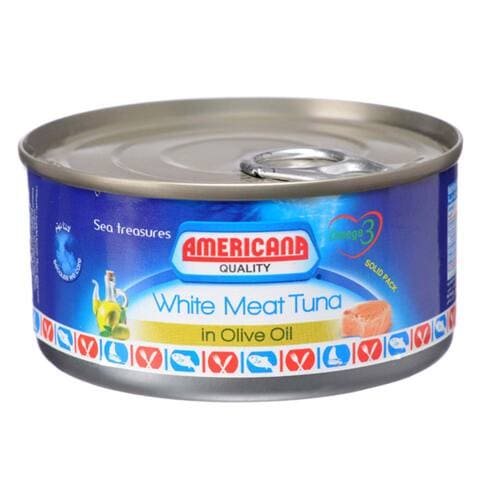 Buy Americana Quality White Meat Tuna In Olive Oil 185g in Kuwait