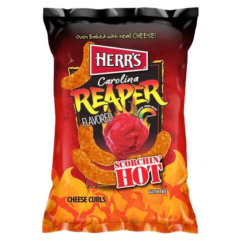 اشتري Herrs Cheese Curls Carolina Reaper Scorchin Hot 184g في الامارات