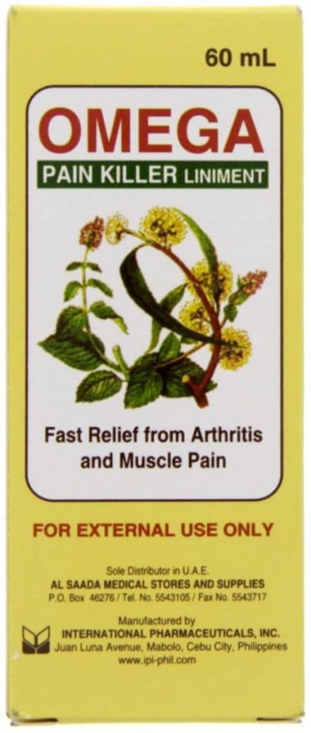 Omega - pain killer liniment, Fast Relief from Arthritis and Muscle Pain, 60ml